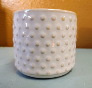 Set of 4  Succulent Planters | White | 3" Glazed Ceramic mini pots