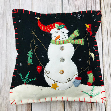 Decorative Christmas Snowman Accent pillow