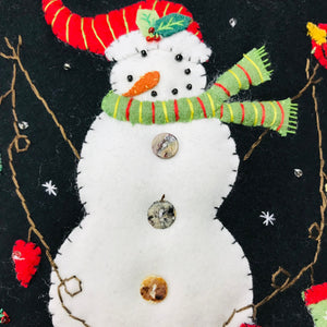 Decorative Christmas Snowman Accent pillow