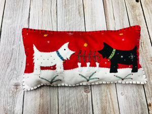 Decorative Christmas Pillow " Scottie Dogs " | Accent pillow
