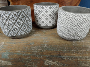 Modern Designs Cement Concrete Planter Pots 4" by 4"