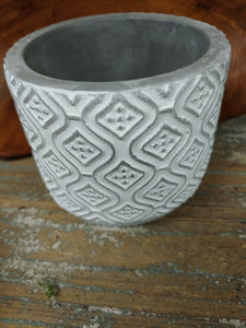 Cement - Concrete Planter Pots - 3 Modern styles -  4" by 4" - Perfect Accent pot for office, home or garden.