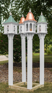 Martin Birdhouse White with Copper Roof Resin for Easy Care BH04
