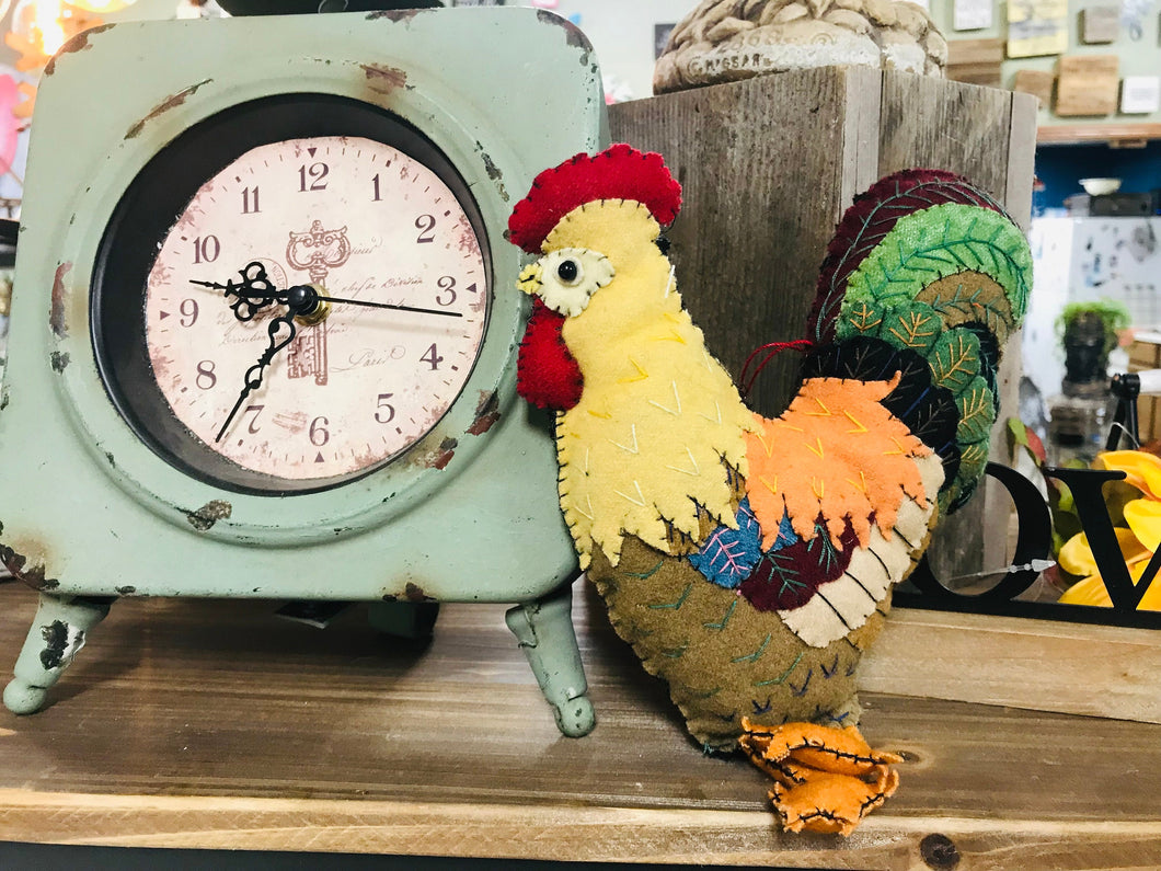 Decorative Felt and Patchwork Rooster