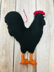 Decorative Felt and Patchwork Rooster