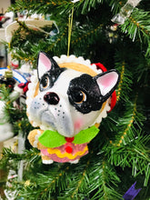 Load image into Gallery viewer, Bulldog in Gingerbread Man Costume Christmas Ornament | Diamond Sparkle Glitter