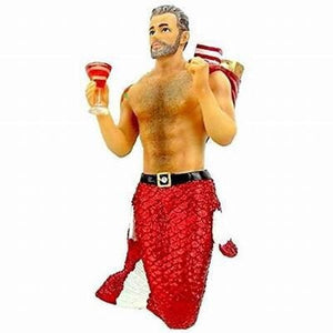Santa Daddy II Merman Christmas Ornament |  Adult Fun Ornament