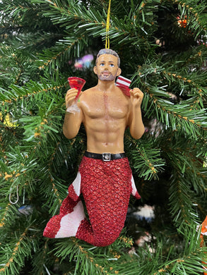 Santa Daddy II Merman Christmas Ornament |  Adult Fun Ornament