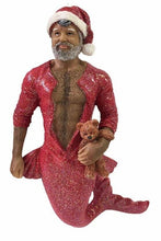 Load image into Gallery viewer, Bedtime Santa Merman Christmas Adult Fun Ornament