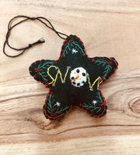 Load image into Gallery viewer, Mini Felt Seasonal Christmas Ornaments Heart and Star shapes