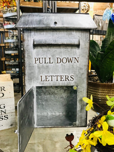 Outdoor Mailbox Silver Rustic Galvanized Metal Mailbox Post Office Box