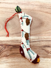 Load image into Gallery viewer, Seasonal Felt Stocking Shaped Hanging Christmas Ornaments