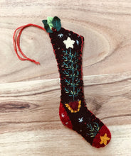 Load image into Gallery viewer, Seasonal Felt Stocking Shaped Hanging Christmas Ornaments