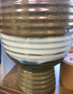 Ceramic Vessel Urn Planter Pot Metallic 7" tall Planter Pot Plant Lover's Gift