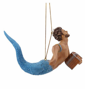 Treasure Trail Merman Christmas Ornament | Treasure Chest | Adult Fun Ornament