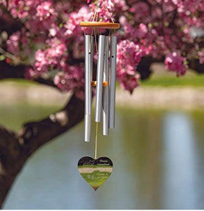 Wind Chime Chimes Heart Cat Remembrance | Forever Remembered Forever Missed | Rainbow Bridge