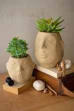 Load image into Gallery viewer, Sandstone Unique Head Face Succulent Cactus Planter Pot
