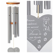 Load image into Gallery viewer, Wind Chime Chimes Heart Dog Remembrance | Forever Remembered Forever Missed | Rainbow Bridge