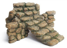 Load image into Gallery viewer, 6&quot; Cobblestone stairs in wall For Miniature Gardens MG15A Indoor | Outdoor