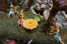 Load image into Gallery viewer, Daydreaming Fairy Girl Woman in cute Blue Dress Fairy Garden DIY Figurine Miniature Dollhouse Accessory
