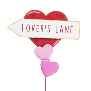 Lover's Lane  Valentine's Day Garden Stake |  29 inches tall