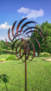 Copper Grande Windswept Kinetic Garden Wind Spinner Garden Art Sculpture HH131