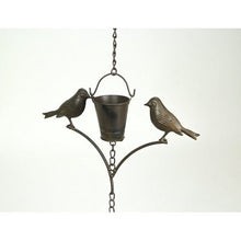 Load image into Gallery viewer, Metal Rain Chain Decorative Bird Patio Decor Garden Accent 78 inch Black/Brown