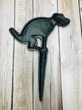 Load image into Gallery viewer, No! Pooping Naughty Dog Cast Iron Yard Sign | Lawn Sign | Grass Sign