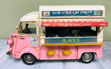 Load image into Gallery viewer, Nostalgic Pink Ice Cream Shop Metal Replica | Collectible Food truck | Retro Industrial Decorative Figurine