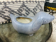 Load image into Gallery viewer, Modern Style Puppy Dog Planter Gray Ceramic