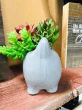 Load image into Gallery viewer, Gray Retro Puppy Dog flower pot | 8&quot; Long 7&quot; Tall  Dog Puppy Lover&#39;s Gift