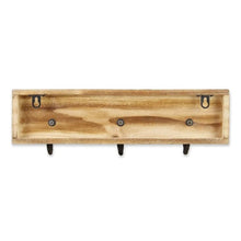 Load image into Gallery viewer, 16&quot; Sloth Theme Brown and Black 3 Hook Wall Coat Towel Hanger