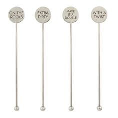 Stainless Steel Stir Sticks | Cocktails | Barware