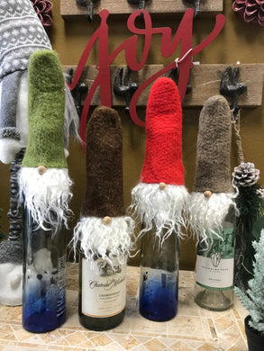 Gnome Wine Bottle Toppers l Hostess Gifts | Get your Spirits into the Holiday Spirit