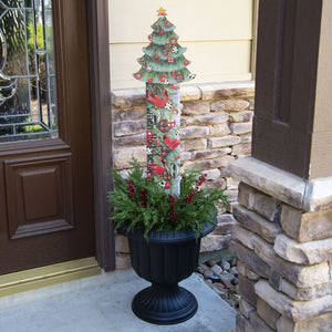 Snowflake Topiary With Peppermint Candies Garden Stake