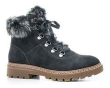 Load image into Gallery viewer, Corkys Challenge Black Boots | Women’s Black suede boots |  Fur Trim