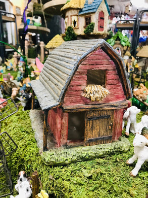 Fairy Garden l Miniature Red Rustic Barn for you farm scene fairy garden l MG405