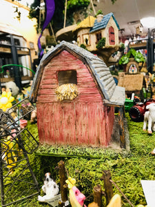 Fairy Garden l Miniature Red Rustic Barn for you farm scene fairy garden l MG405