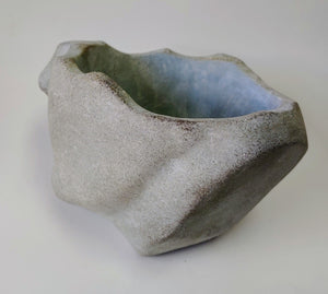 Cement Man Head Planter |  Face Shaped Flower Pot 7"