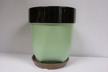Load image into Gallery viewer, Ceramic Planters with Attached Saucer 6.75&quot; Earth Tones Plant Lover&#39;s Gift