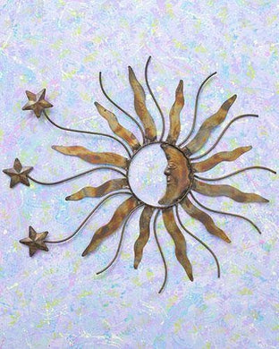 Outdoor Sun, Moon & Stars Wall Art | Celestial Garden Decor