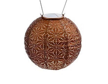 Load image into Gallery viewer, Indoor/Outdoor Garden Lantern LED | Copper Round 20cm | Remote Battery Operated | LUM102