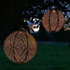 Indoor/Outdoor Garden Lantern LED |  Copper Round Shape 30 cm | Remote Battery Operated | LUM119