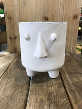 Load image into Gallery viewer, Unique White And Gray Face Head Planter Succulent Pots