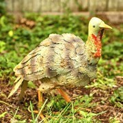 Load image into Gallery viewer, Set of 2  metal iron Turkeys- Amazing color + details Garden Decor | turkey statue | Wild Turkey Statue