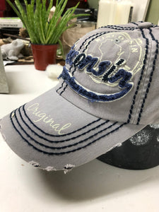 Wisconsin Original  | Distressed Gray Baseball Hat | Robin Ruth design