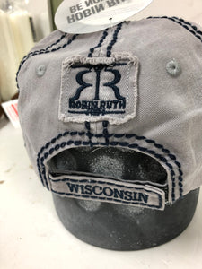 Wisconsin Original  | Distressed Gray Baseball Hat | Robin Ruth design