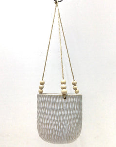 Hanging Ceramic Planters small white flower pot for succulents