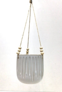 Hanging Ceramic Planters small white flower pot for succulents