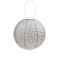 Indoor/Outdoor Garden Lantern LED |  Light Taupe Round Shape 30 cm | Remote Battery Operated | LUM120